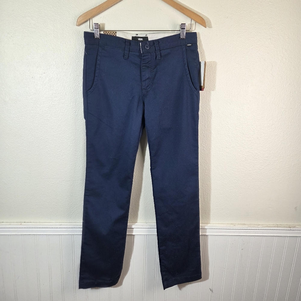 Vans Authentic Chino Stretch Pants 28x30 Navy Slim Modern NWT